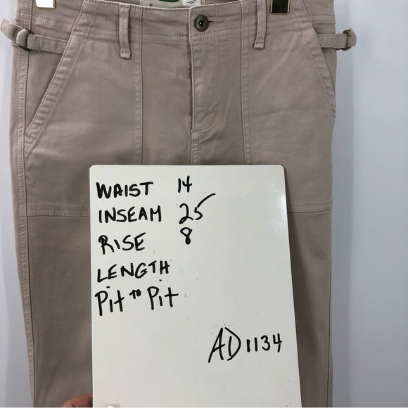 Anthropologie Tan Khaki Carpenter Pants Womens 26 90s Y2K - Picture 6 of 6